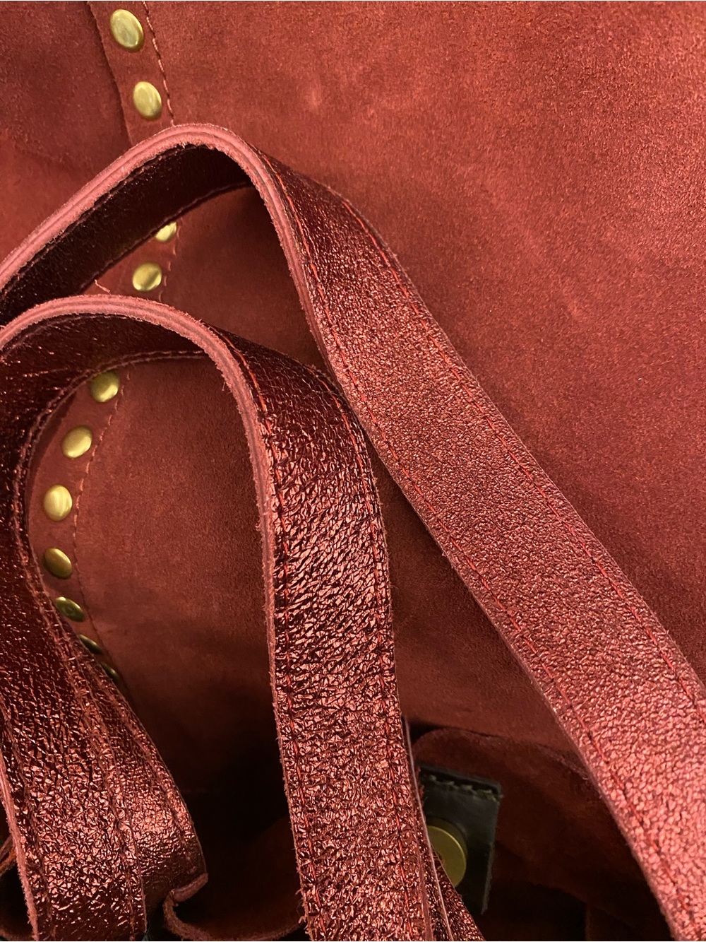 Marlon Burgundy Suede Tote Deep Burgundy NWT😍 - Picture 4 of 7